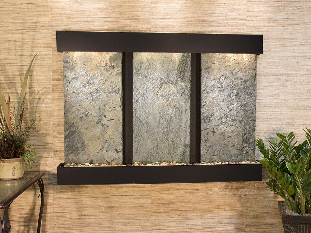 Adagio Olympus Falls Square Blackened Copper Multi-Color Natural Slate Tile OFS1504 – Perfect for Kitchen Backsplash, Bathroom Walls, and Fireplace Surrounds