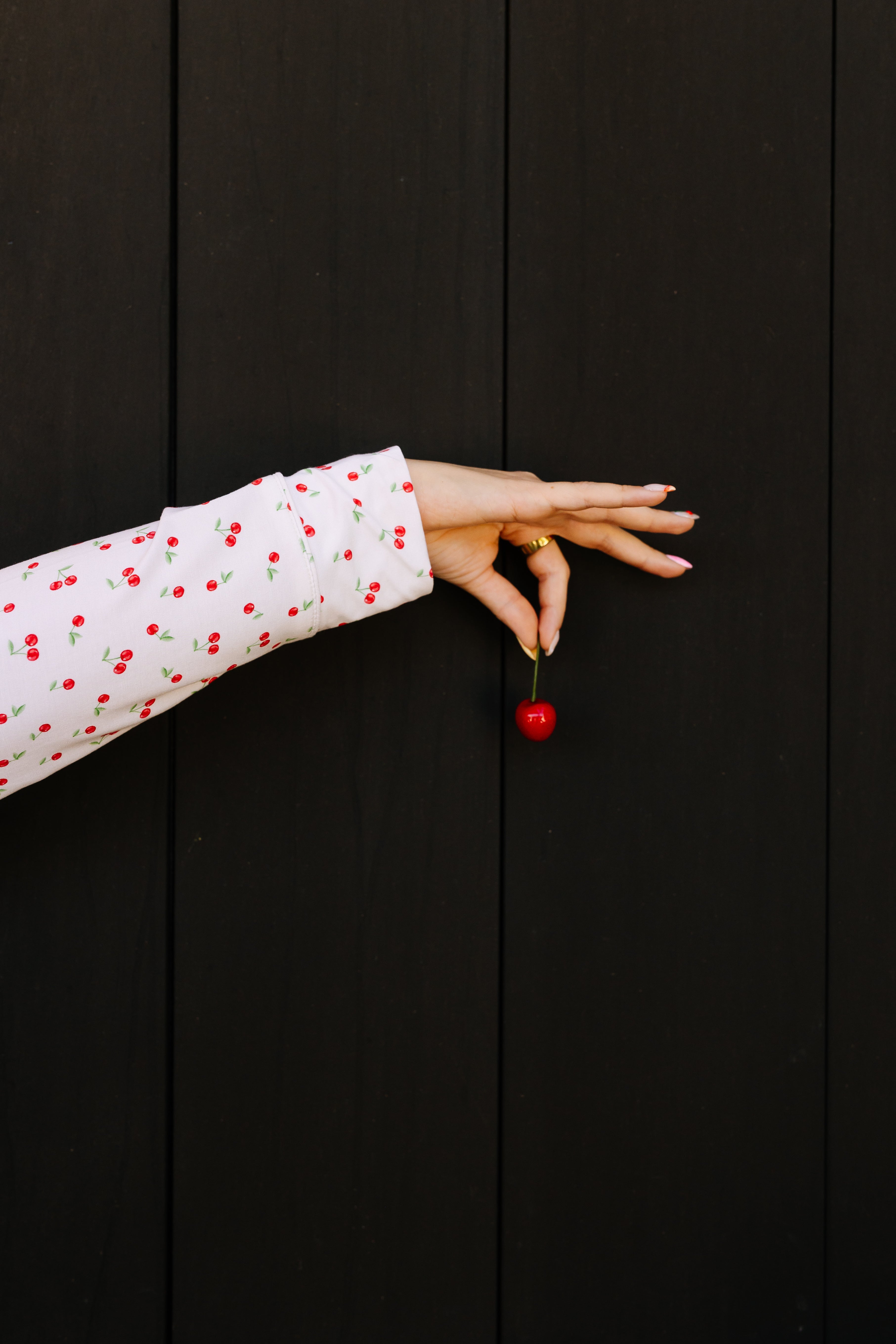 Cherry Print Pajama Set for Women - Soft & Comfortable Sleepwear for Lounge & Bedtime
