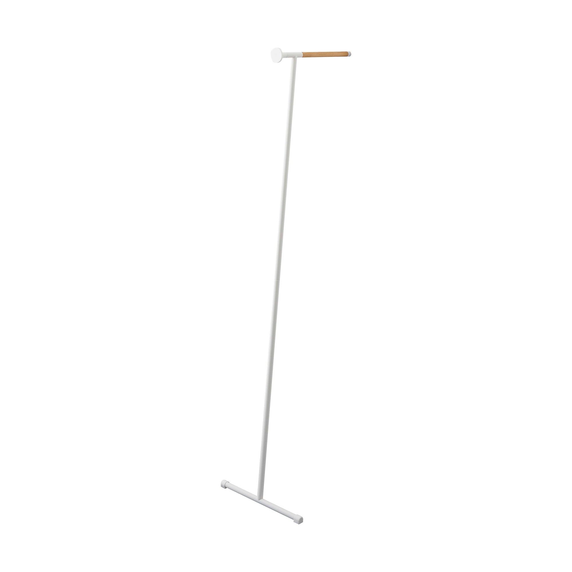 Space-Saving Leaning Clothes Hanger - 64 Hooks, Sturdy Steel & Wood Design for Organized Closet Storage - Perfect for Bedrooms, Laundry Rooms & Small Spaces