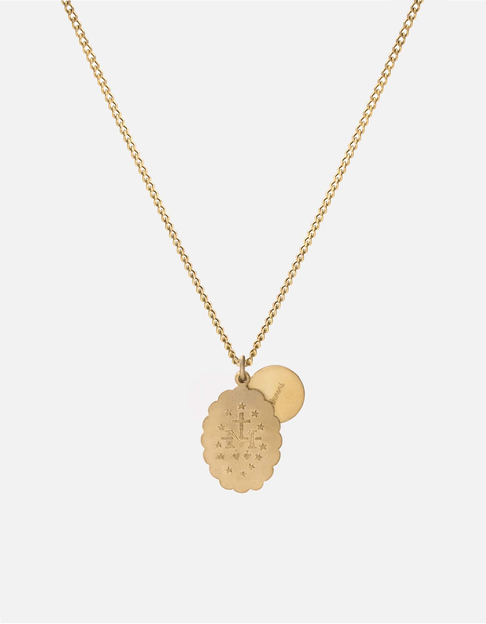 14K Matte Gold Mini Saints Necklace - Elegant Religious Jewelry for Women, Perfect for Gifts, Daily Wear & Special Occasions