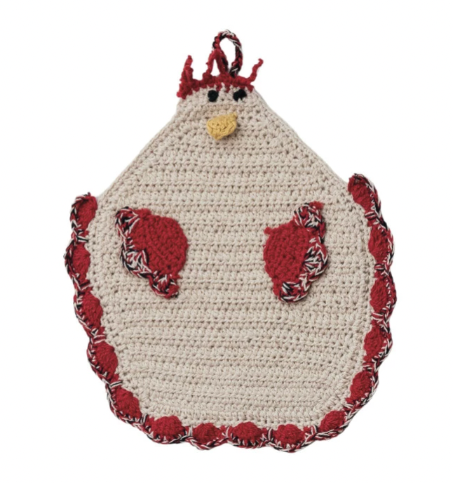 Heat Resistant Chicken Pot Holder - Oven Mitt & Kitchen Handle Protector for Cooking, Baking, and Grilling - Perfect for Hot Pans, Pots, and Dishes