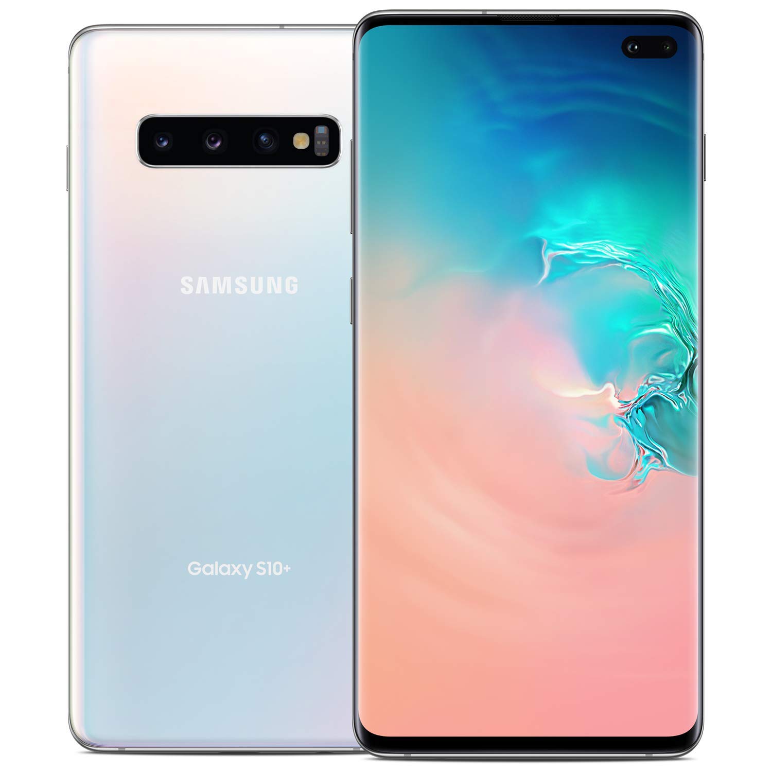 Refurbished Samsung Galaxy S10+ Plus G975F 128GB GSM Unlocked Smartphone - Prism White | Premium Android Phone for Work, Travel & Entertainment