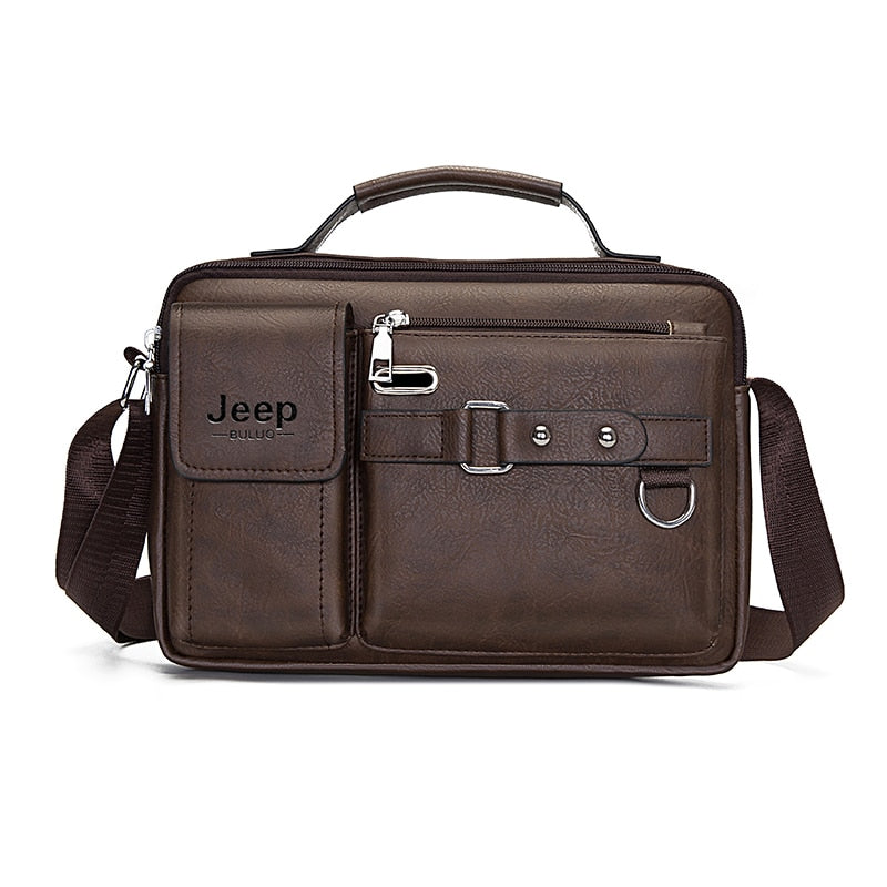 Men's PU Leather Shoulder Bag - Stylish Crossbody Messenger Bag for Work, Travel & Daily Use
