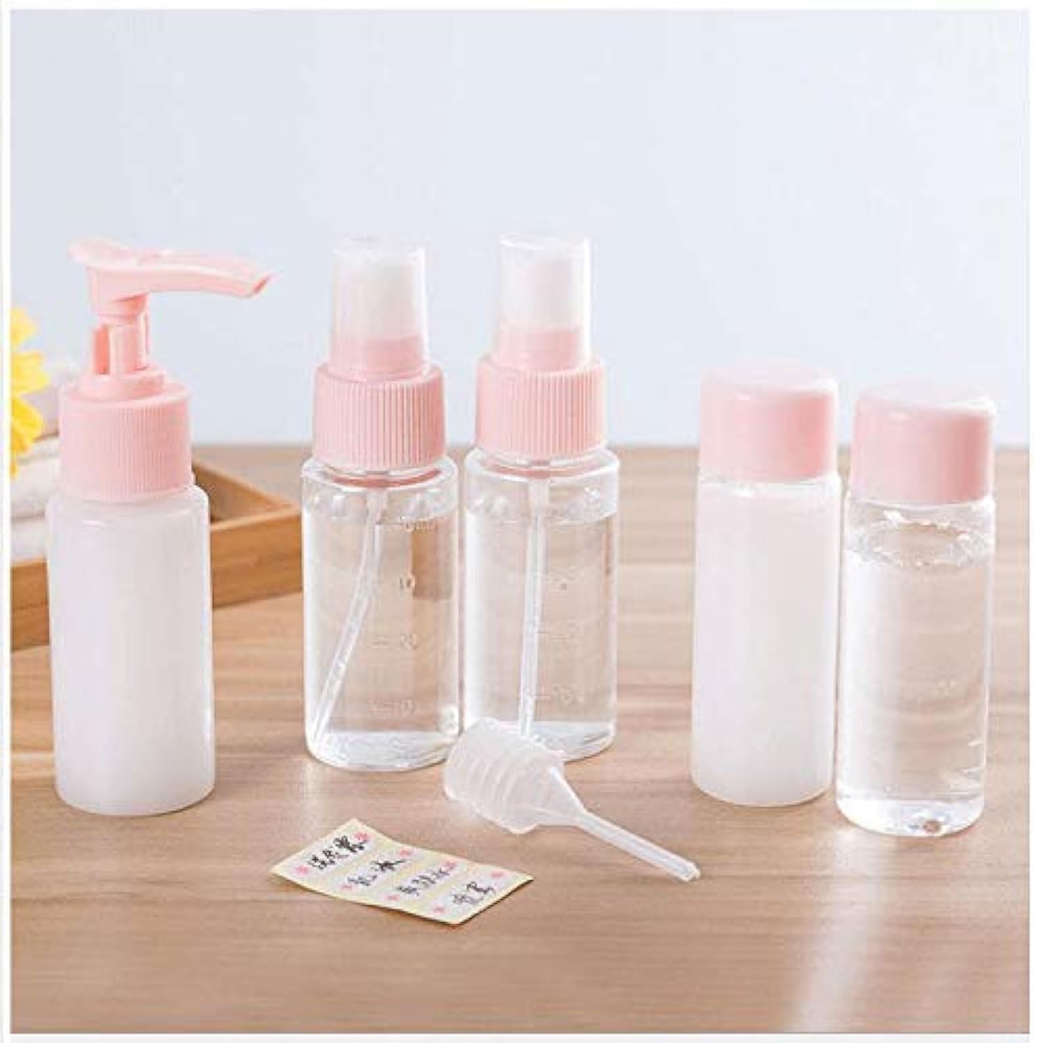 MAX HOME Plastic Travel Cosmetic Bottles Set - Leak-Proof Squeeze Spray Bottles for Makeup, Skincare & Toiletries | Portable Liquid Containers for Shampoo, Lotion & Essential Oils | Perfect for Travel, Gym & Home Use
