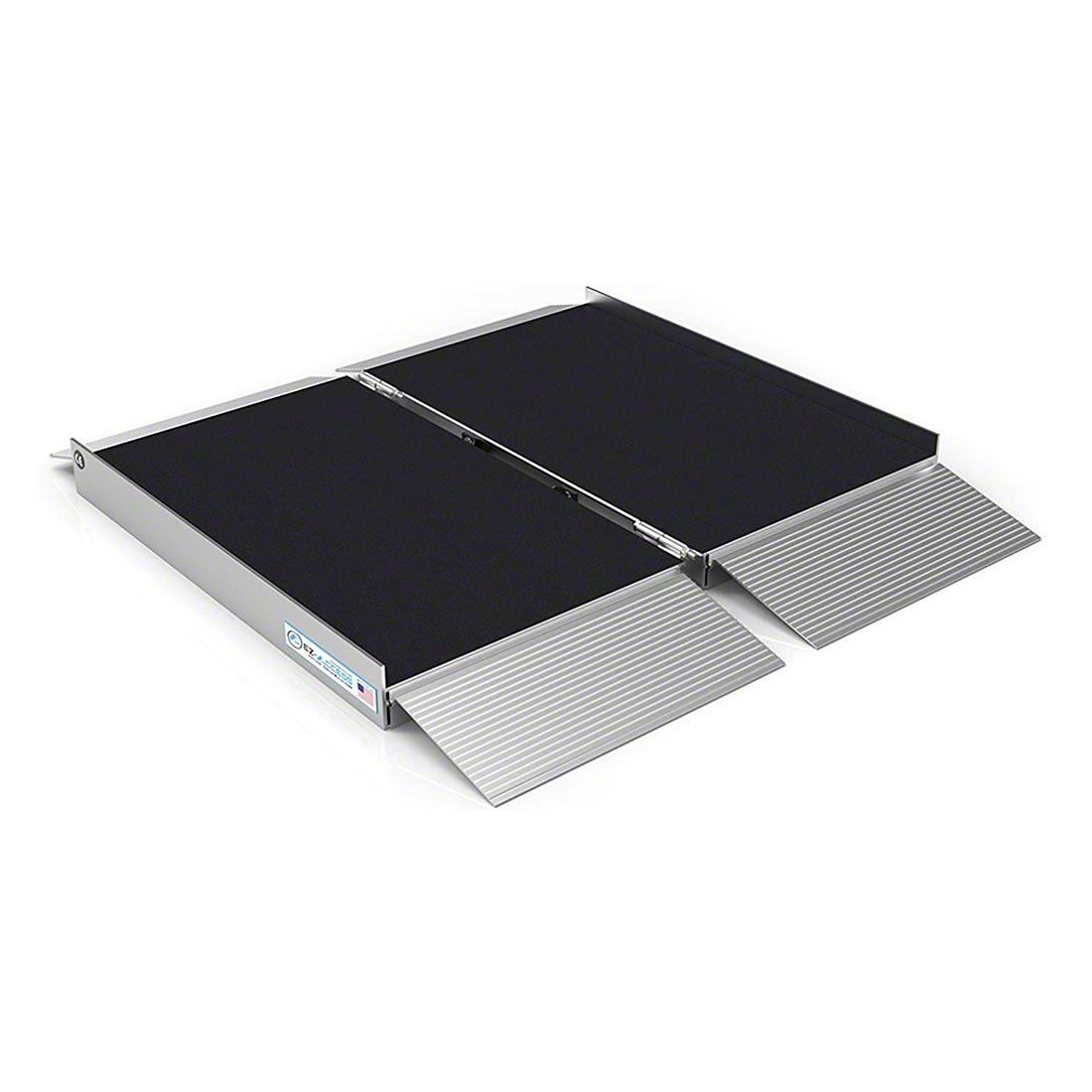 EZ Access Suitcase® Singlefold AS Portable Wheelchair Ramp - Lightweight Aluminum Folding Ramp for Home, Vehicles & Mobility Access - Black (Ideal for Wheelchairs, Scooters & Walkers)