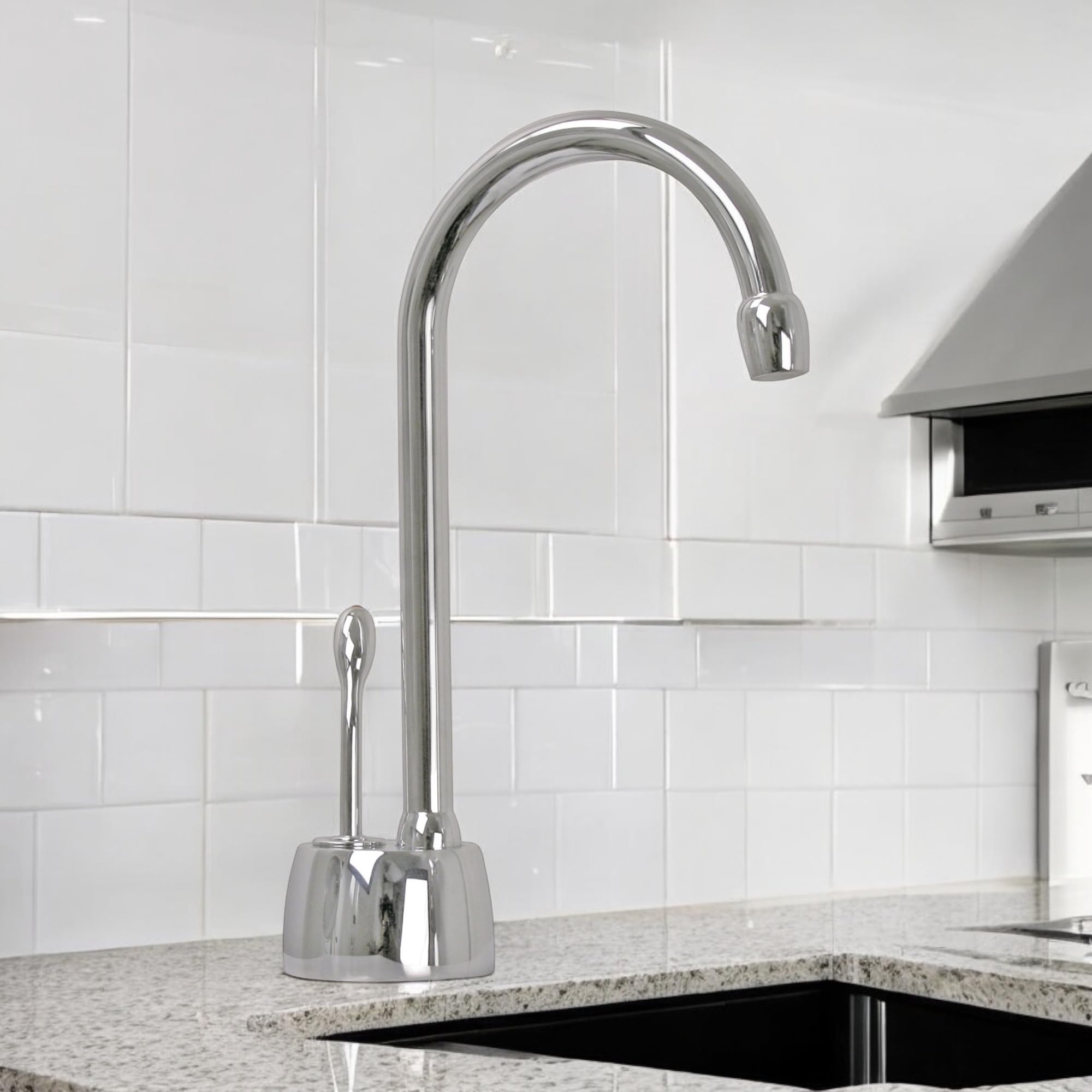 Westbrass D271-NL-26 Velosah 9-Inch Single Handle Hot Water Dispenser Faucet - Polished Chrome Finish (Tank Sold Separately) - Perfect for Kitchen Sinks, Coffee Stations & Instant Hot Water Needs