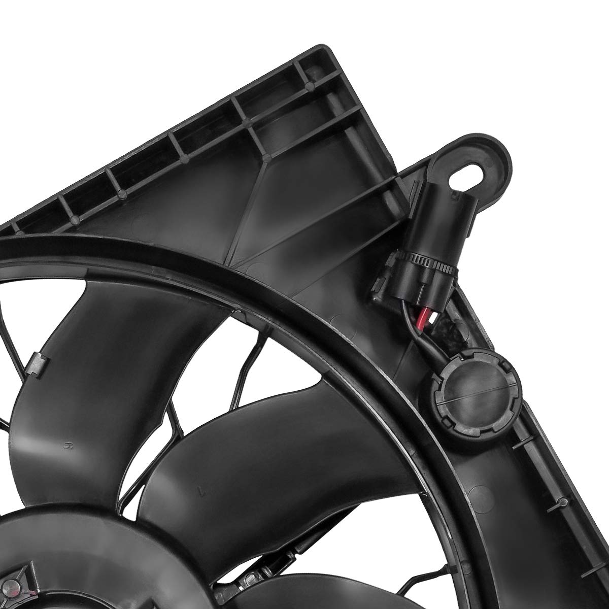 DNA MOTORING OEM-RF-0068 Black Radiator Cooling Fan Assembly - Direct Replacement for 2006-2013 Lexus IS250 - High Efficiency Cooling System Upgrade | Perfect for Engine Overheating Prevention & Summer Driving