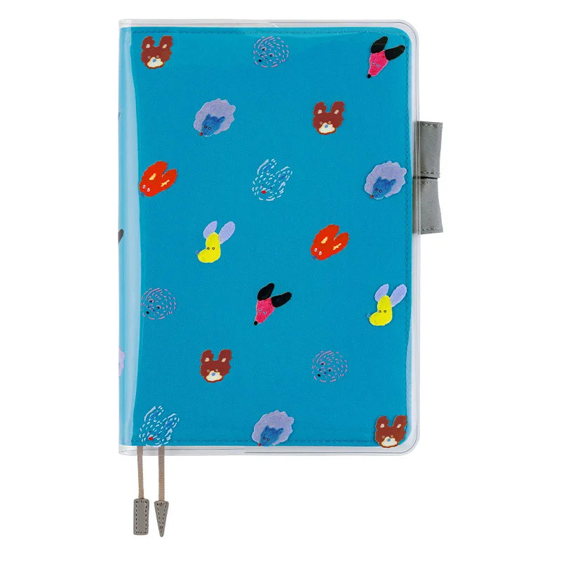 Keiko Shibata A5 Cover on Cover - Dog Ears Fluttering in the Wind Design | 2025 Hobonichi Planner Accessories | Perfect for Journaling, Scrapbooking & Daily Organization