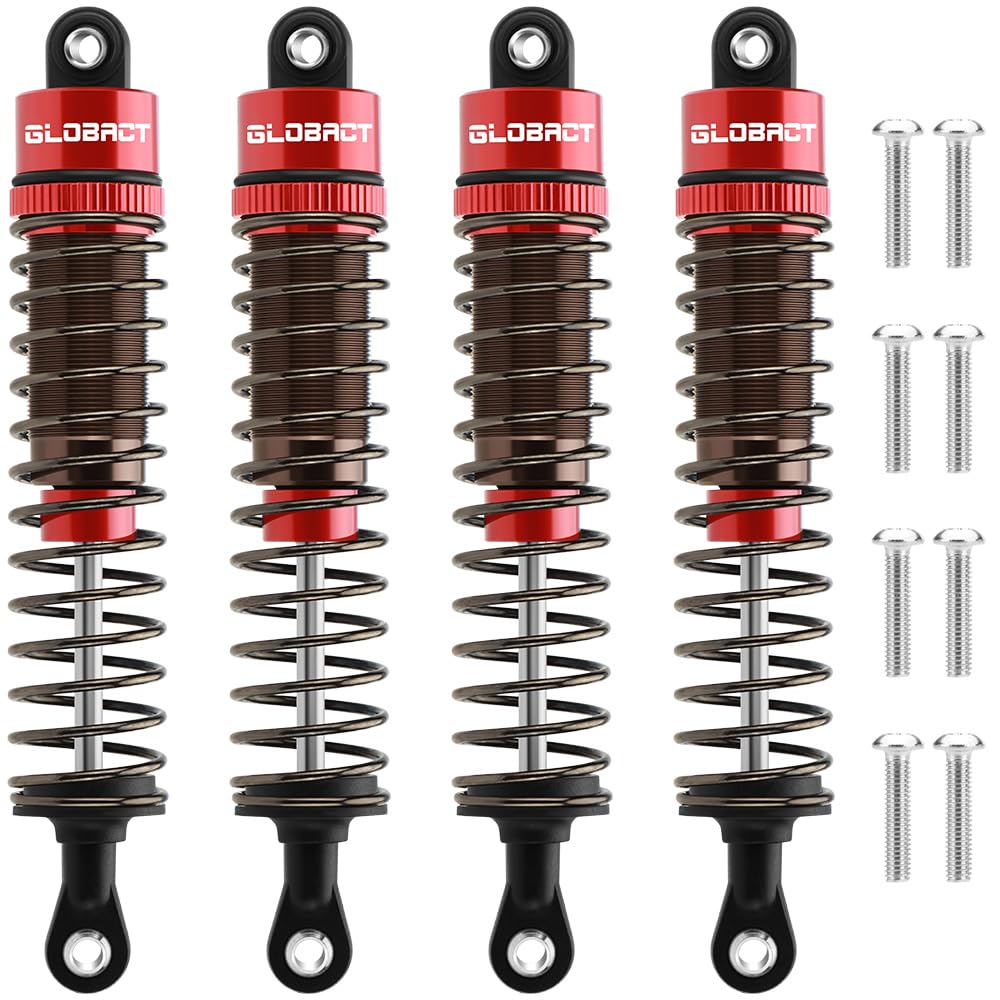Adjustable RC Shock Absorber Oil Damper Set - 4Pcs 95mm for 1/10 Scale RC Crawler Cars (Axial SCX10, TRX4, D90) - Perfect for Off-Road Bashing, Rock Crawling & Trail Adventures