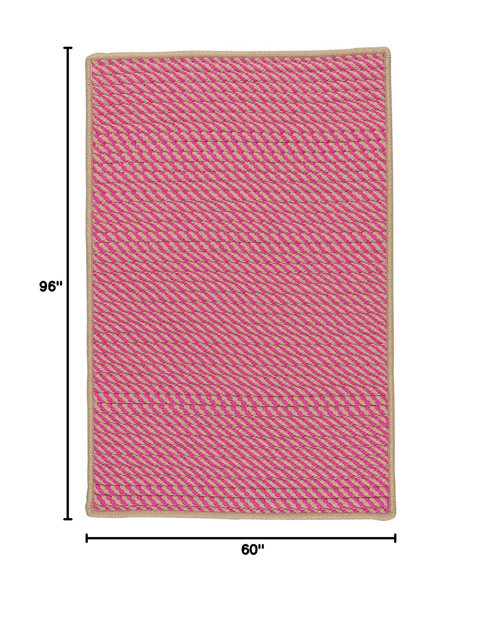 Point Prim Rugs 5' x 8' Area Rug - Soft Plush Magenta Pink Modern Living Room Carpet - Perfect for Bedroom, Dorm, Office Decor
