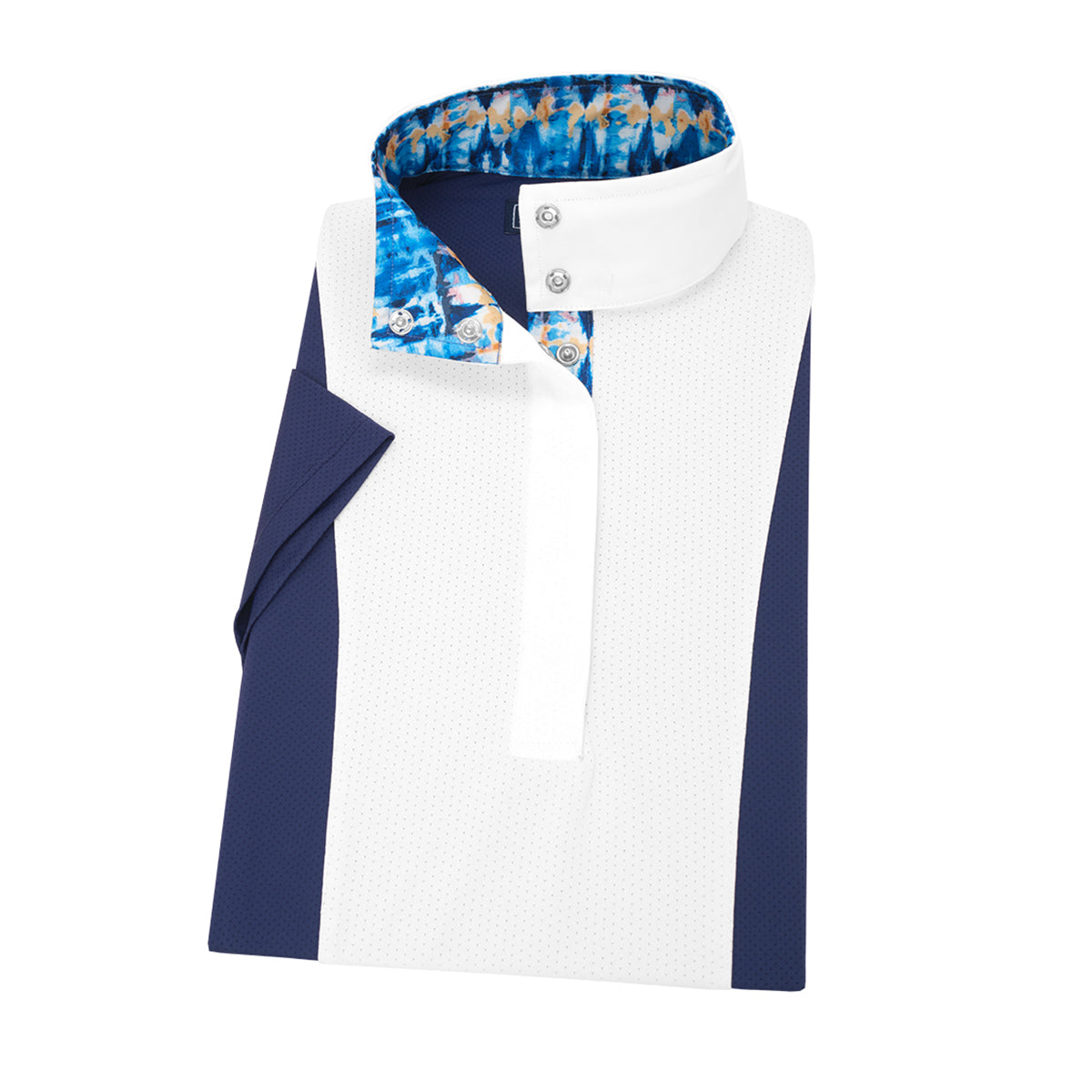 Essex Classics Women's Tie Dye Luna Short Sleeve Performance Show Shirt - Breathable Moisture-Wicking Equestrian Top for Horse Riding & Outdoor Activities