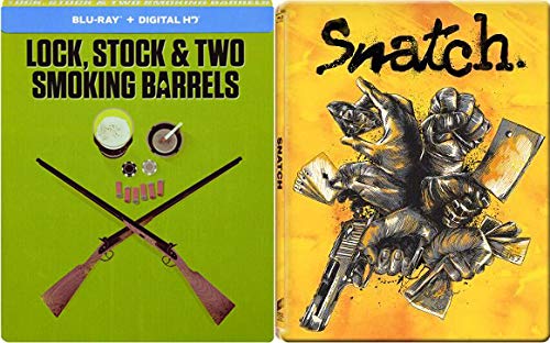Guy Ritchie Crime Comedy Blu-Ray Steelbook Bundle - Lock Stock And Two Smoking Barrels & Snatch (Rare Collectible Edition) | Perfect for Movie Night & British Film Lovers