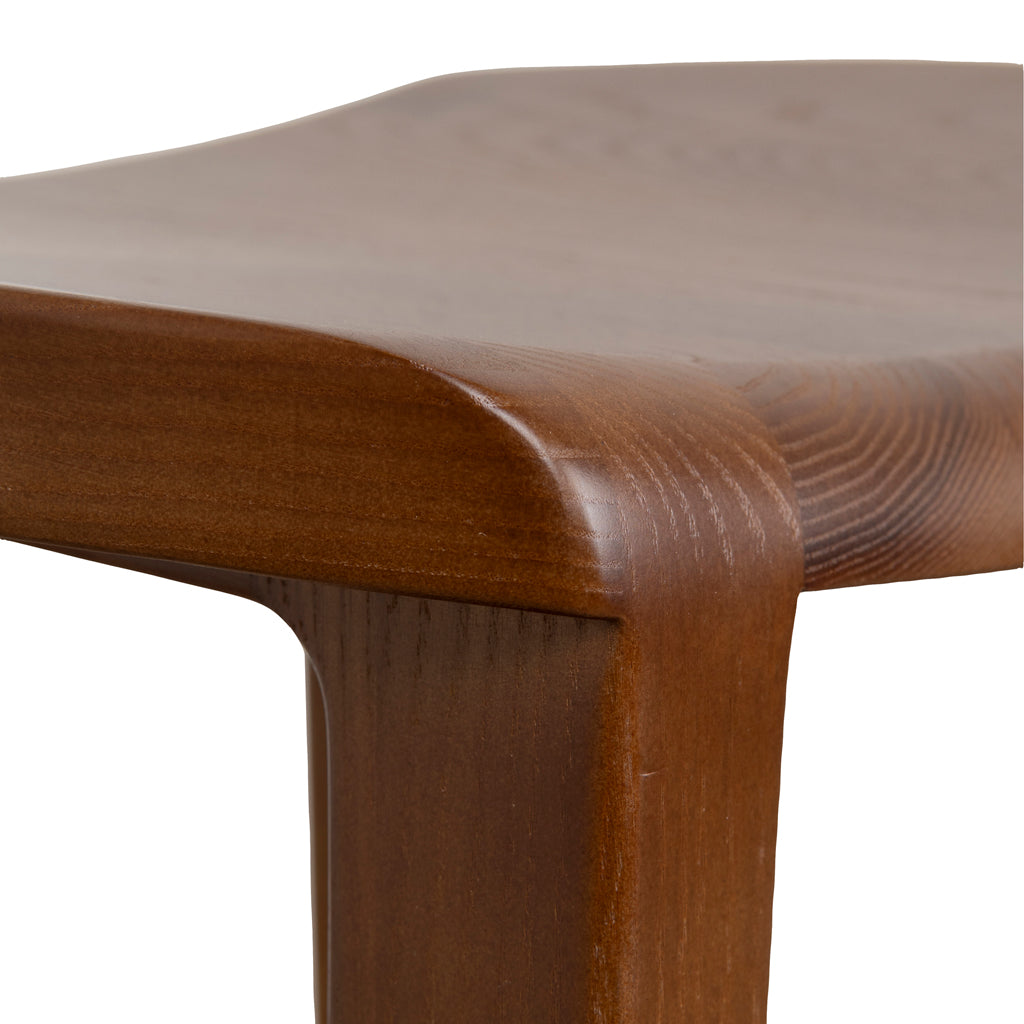 62cm Walnut Bar Stool - Adjustable Height Kitchen Island Stool for Dining, Breakfast Nook & Home Bar