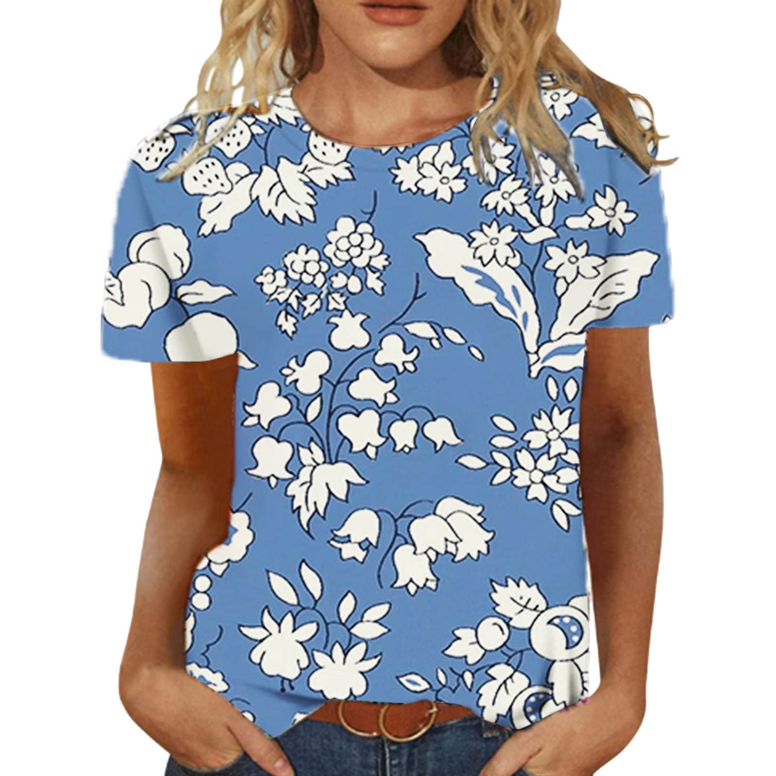 Women's Loose Casual Short Sleeve T-Shirt - Breathable Cotton Blouse & Cute Tops for Everyday Wear | Perfect for Work, Weekend Outfits and Summer Vacation