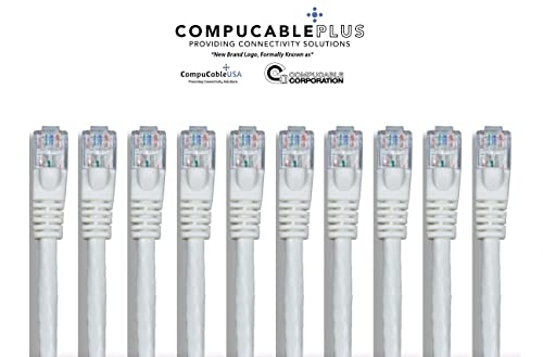 CAT 6 Ethernet Cable 50ft, Unshielded, White - High-Speed Internet Cable for Gaming, Streaming & Home Office - Compare & Save 10% vs Amazon