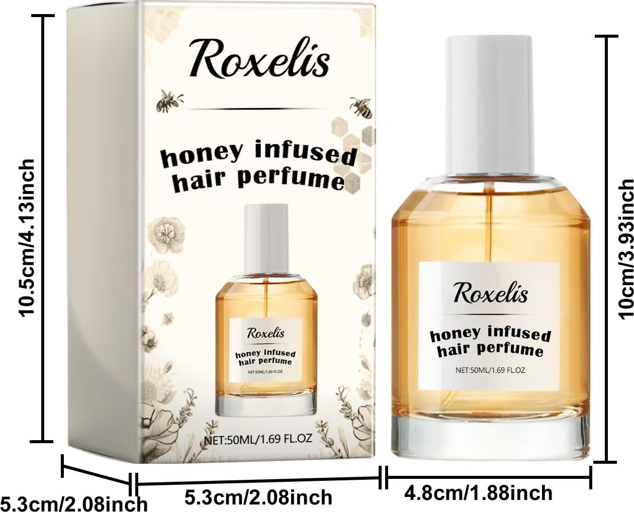 Honey Infused Hair Perfume - 1.69 Fl Oz Natural Scented Hair Mist for Women, Long-Lasting Fragrance, DIY Aromatherapy | Perfect for Daily Use, Date Nights & Special Occasions