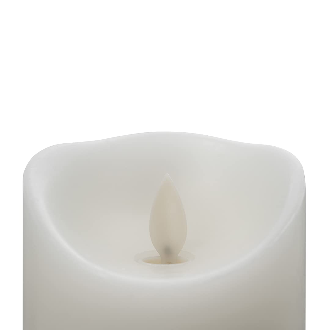 10 Pack Flameless LED Pillar Candles 3x5 Inch - Real Wax Battery Operated Candles with Dancing Flame Effect, Programmable Timer, Perfect for Weddings, Parties, Home Decor & Romantic Dinners - Remote Sold Separately