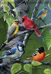 Songbird Gathering Spring Garden Flag - Decorative Outdoor Welcome Sign for Porch, Yard & Seasonal Home Decor