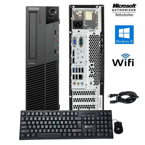 Lenovo ThinkCentre M92P SFF Desktop Computer - Intel Core i5-3470 Quad-Core 3.2GHz, 8GB RAM, 256GB SSD, Windows 10 Pro - Compact Business PC with WiFi, USB 3.0, DisplayPort - Ideal for Office Work, Home Computing & Small Business Use