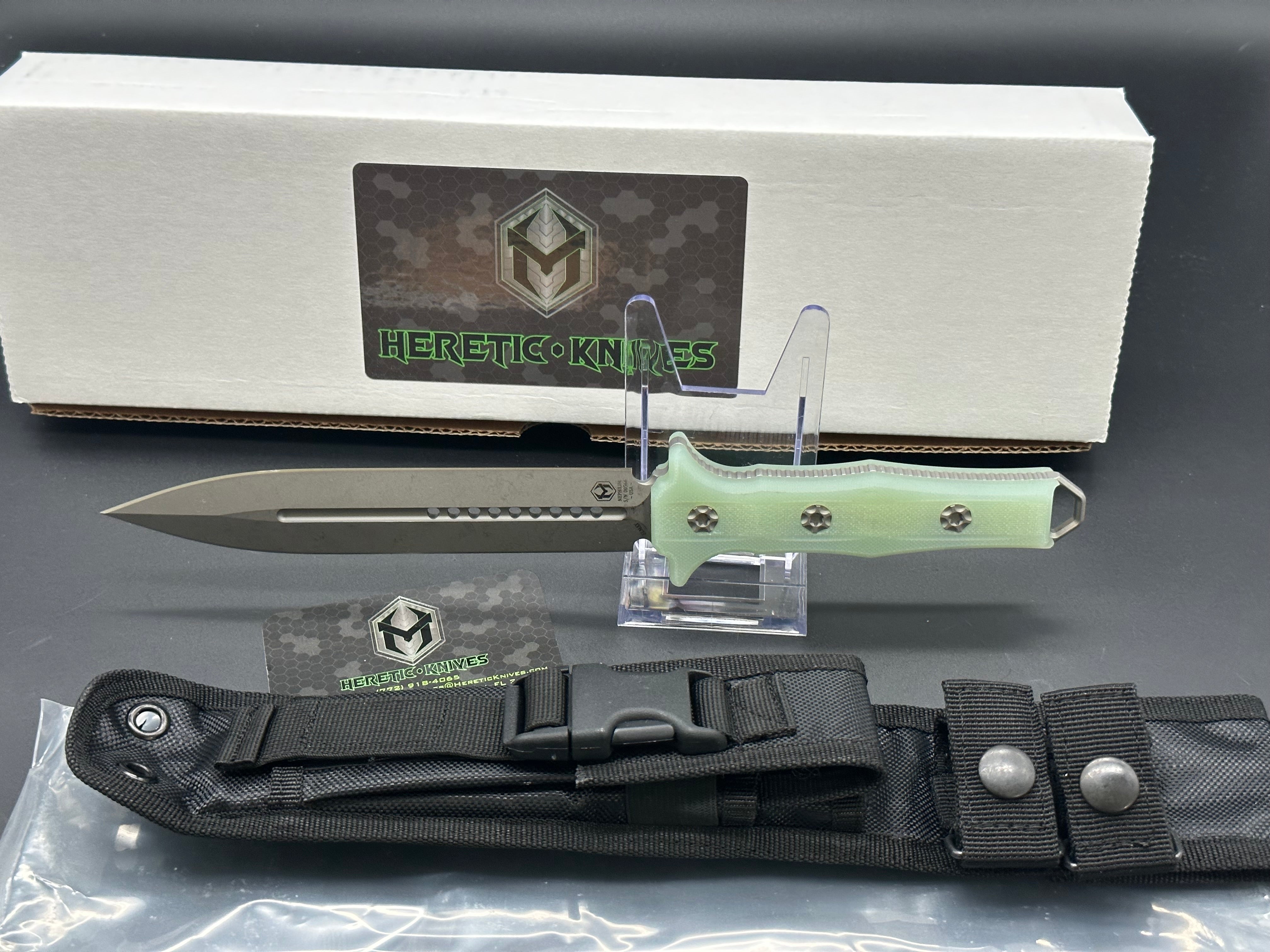 Heretic H003 5A Jade Nephilim Folding Knife - Premium EDC Pocket Knife for Outdoor Camping, Hiking & Survival Gear