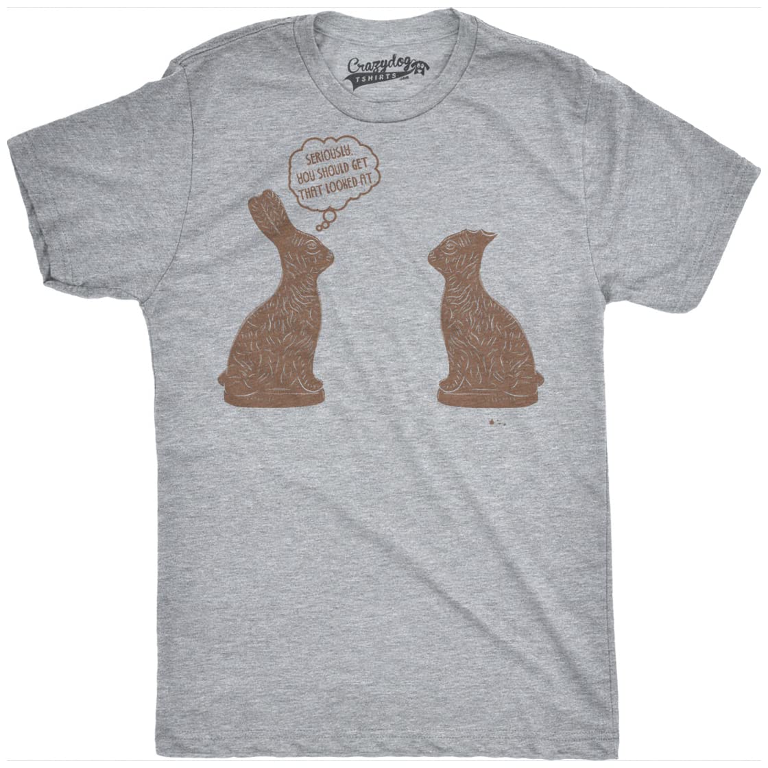 Funny Easter T-Shirt for Men - Crazy Dog 