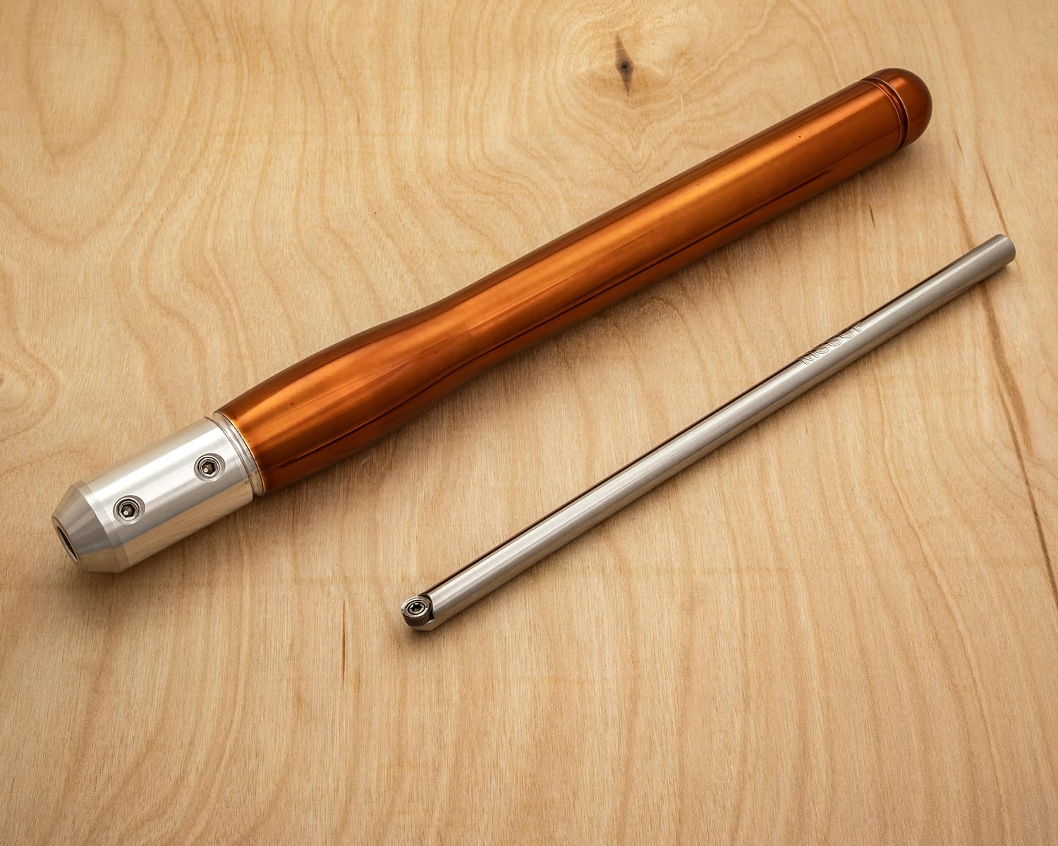 Premium USA-Made Mid-Size Carbide Woodturning Lathe Tool - Solid Aluminum Handle Shear Cutter for Wood Lathes - Perfect for Bowl Turning, Spindle Work & Finishing (Bright Copper Handle)