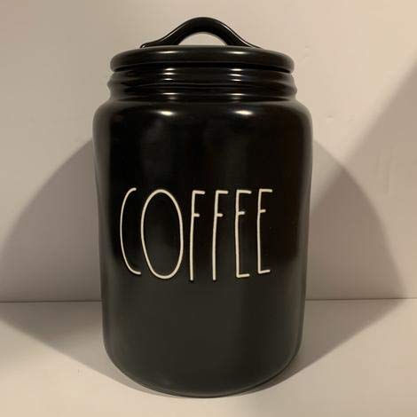 Rae Dunn Large Coffee Canister - 9 Inches Tall, 6 Inches Diameter - Airtight Kitchen Storage for Coffee, Tea, Sugar & Flour - Perfect for Farmhouse & Modern Home Decor