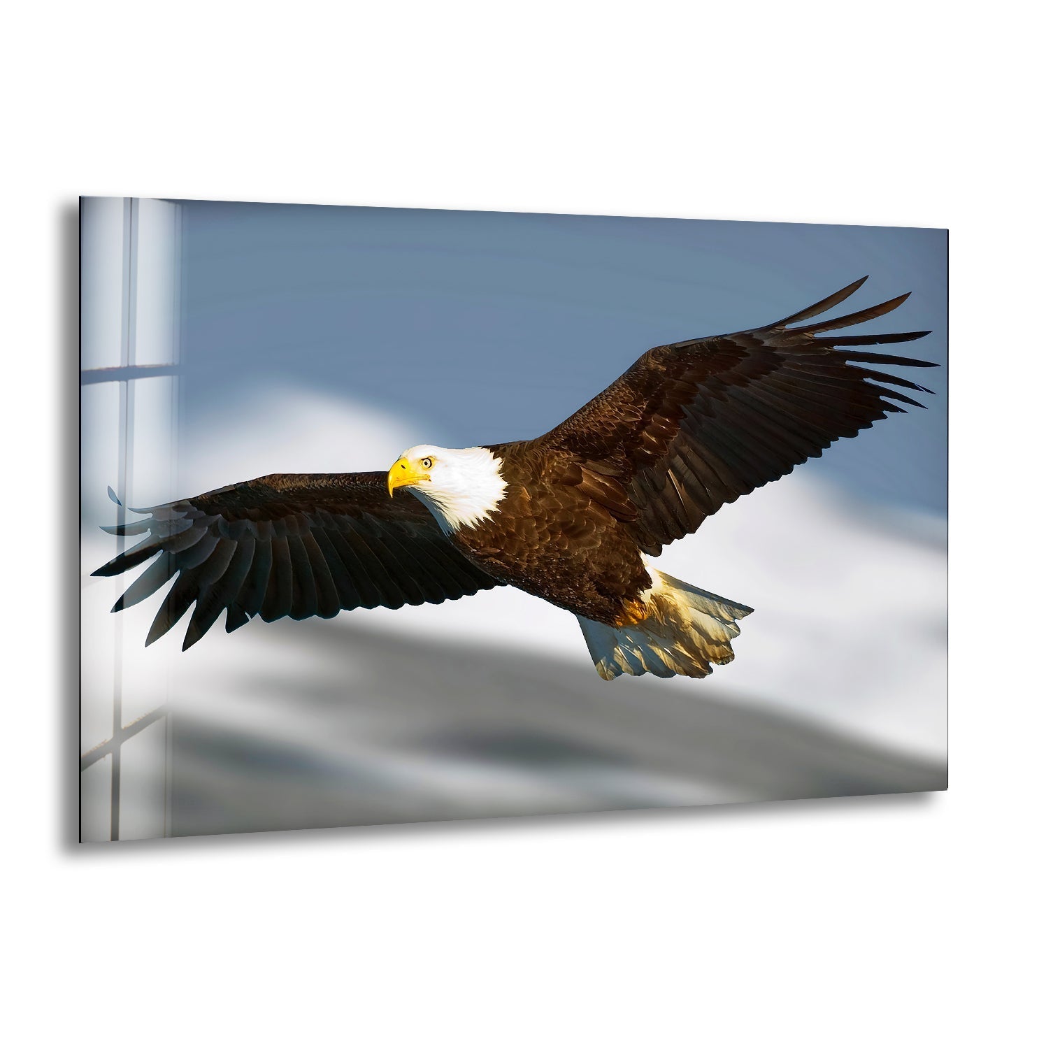 American Eagle Glass Wall Art - Handcrafted Home Decor for Living Room, Office & Gifts | Patriotic Eagle Design for Wall Display