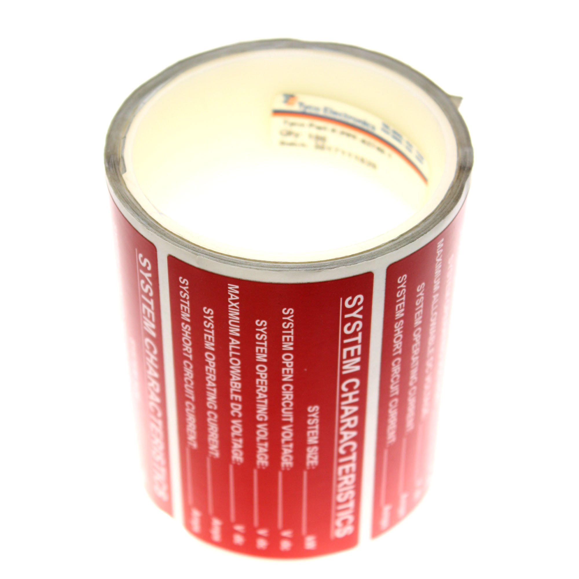 TE Connectivity PPF-62749-1 Solar System Vinyl Labels (100 Pack) - Weatherproof, Durable Identification for Solar Panels & Renewable Energy Systems - Perfect for Solar Panel Marking, Equipment Labeling & Electrical Safety Compliance