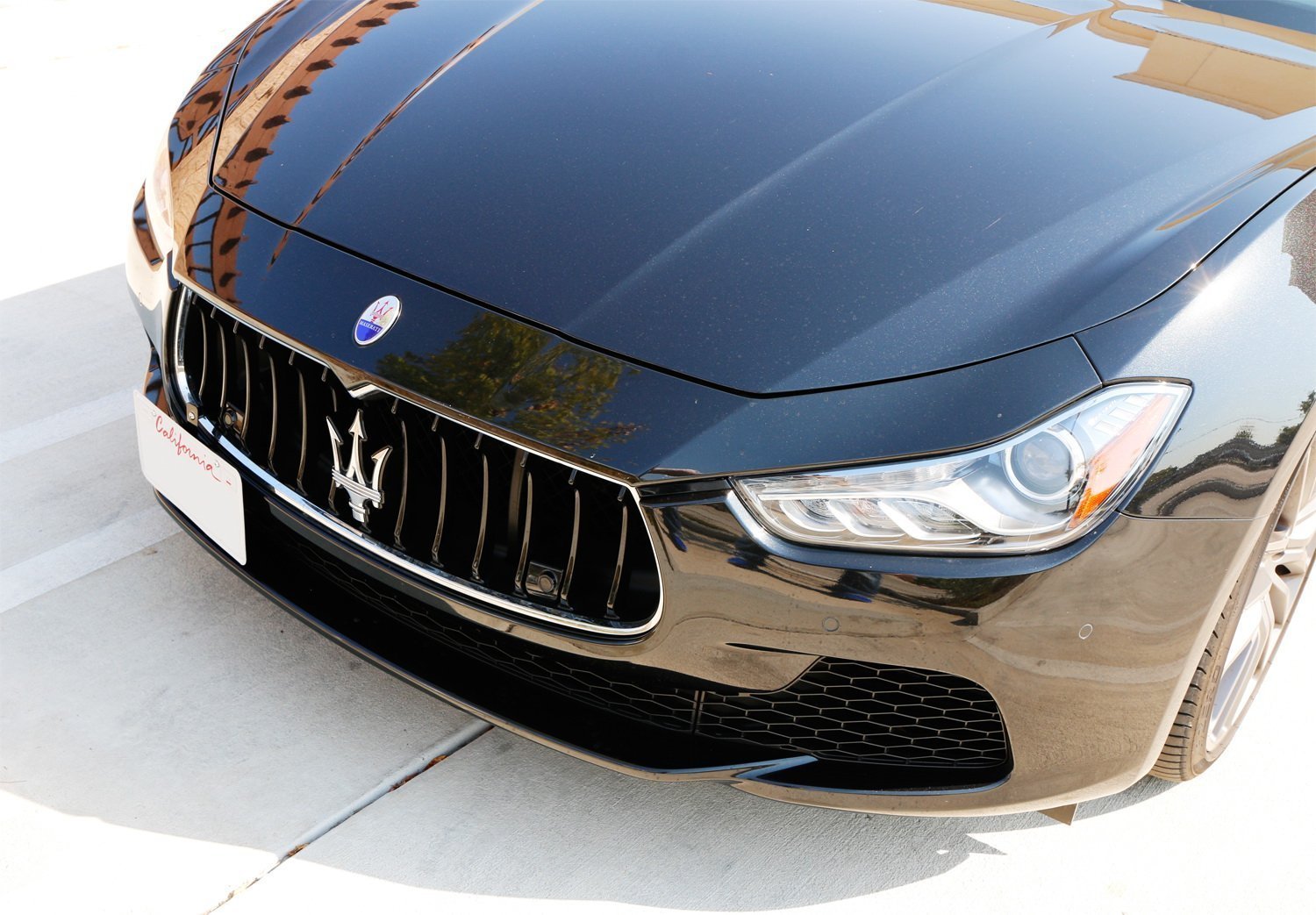 Stainless Steel Tow Hook License Plate Bracket for 2013-2023 Maserati Ghibli - Front Bumper Mount, No Drill Installation | Perfect for Car Shows, Parking Compliance & Custom Front End Look