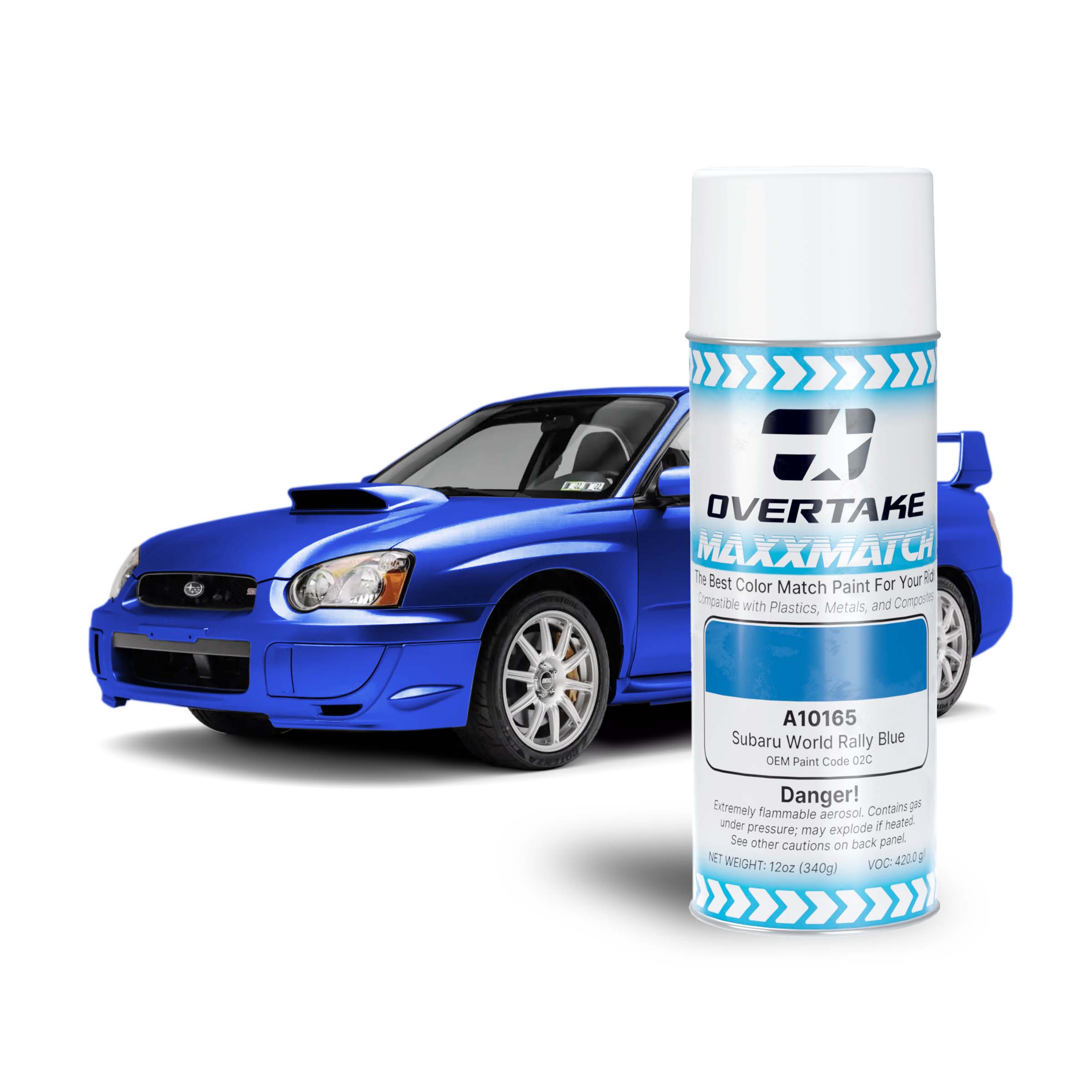 Overtake MaxxMatch World Rally Blue (WRB) 02C Paint - High-Performance Automotive Paint for Car Restoration & Custom Projects - Perfect for Rally Cars, Drift Vehicles & DIY Enthusiasts
