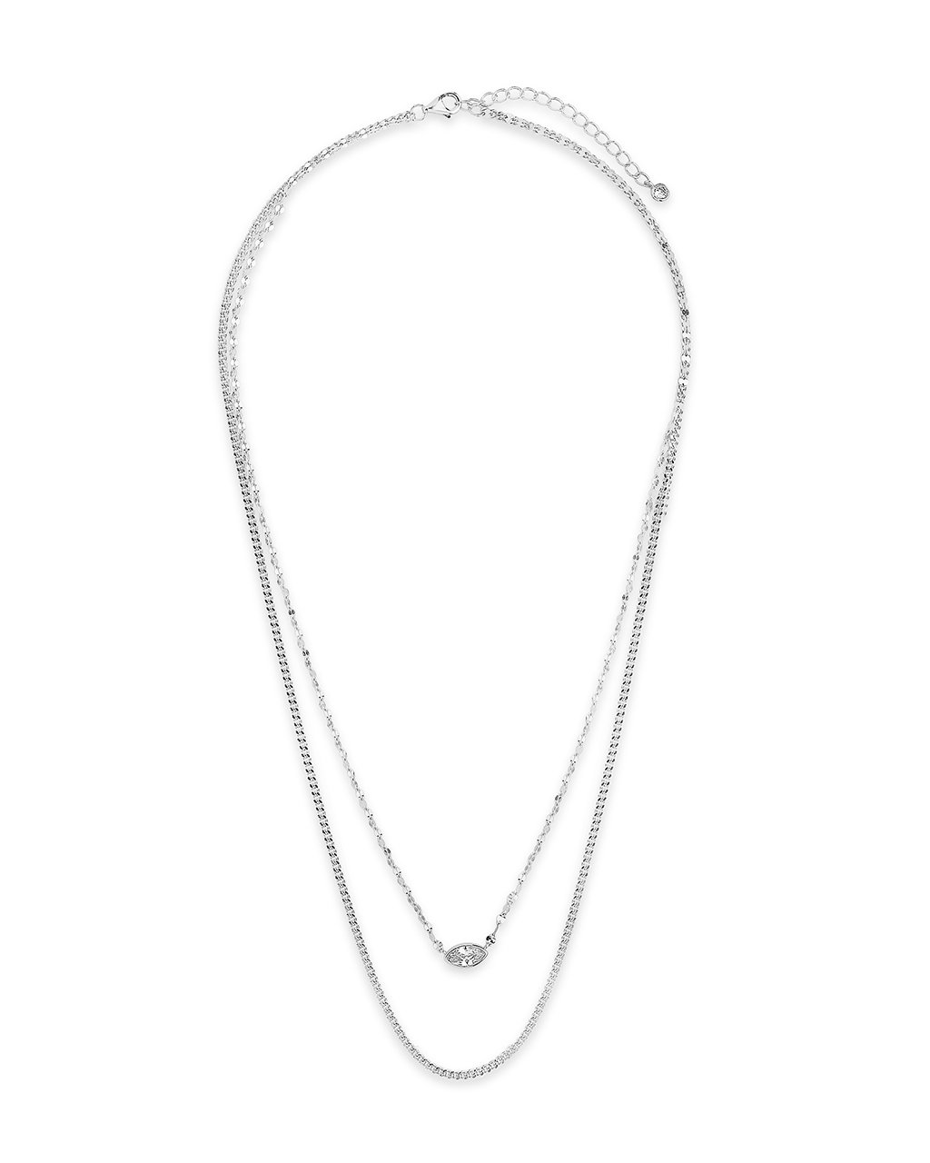 CZ Dainty Layered Necklace for Women - Elegant Cubic Zirconia Layered Pendant Jewelry - Perfect for Date Night, Wedding & Everyday Wear