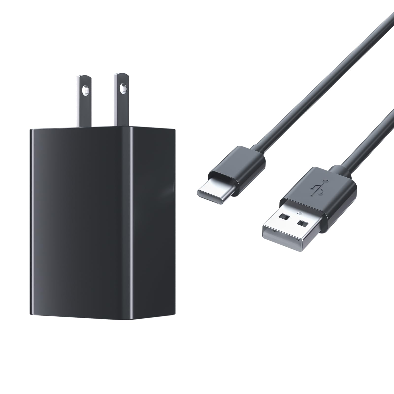5V/2A Fast Wall Charger with USB-C Cable - Universal Charger for Samsung/Android Phones, Fire Tablet & Kids Tablets | AC/DC Power Adapter for Home, Office & Travel | Quick Charge Mobile Devices