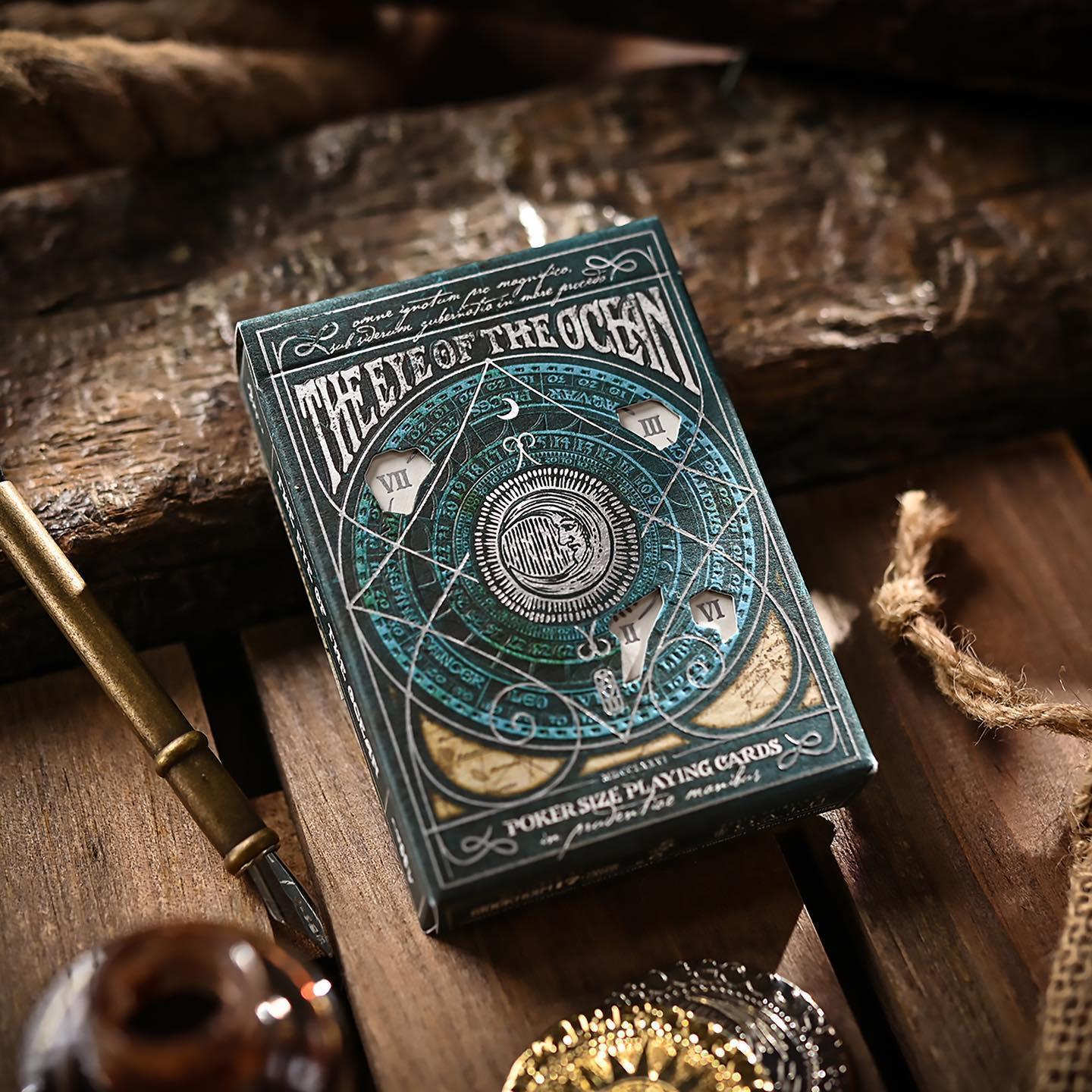 Eye of the Ocean Playing Cards - Premium Waterproof Poker Cards for Magic Tricks & Card Games - Perfect for Travel, Beach Parties, and Casino Nights