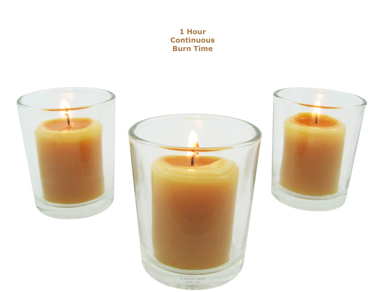 Premium 100% Pure USA Beeswax Candles - 10-Hour Burn Time Votive Set (Pack of 48) | Natural Scent, Clean Burning for Home, Wedding, Spa & Meditation Decor