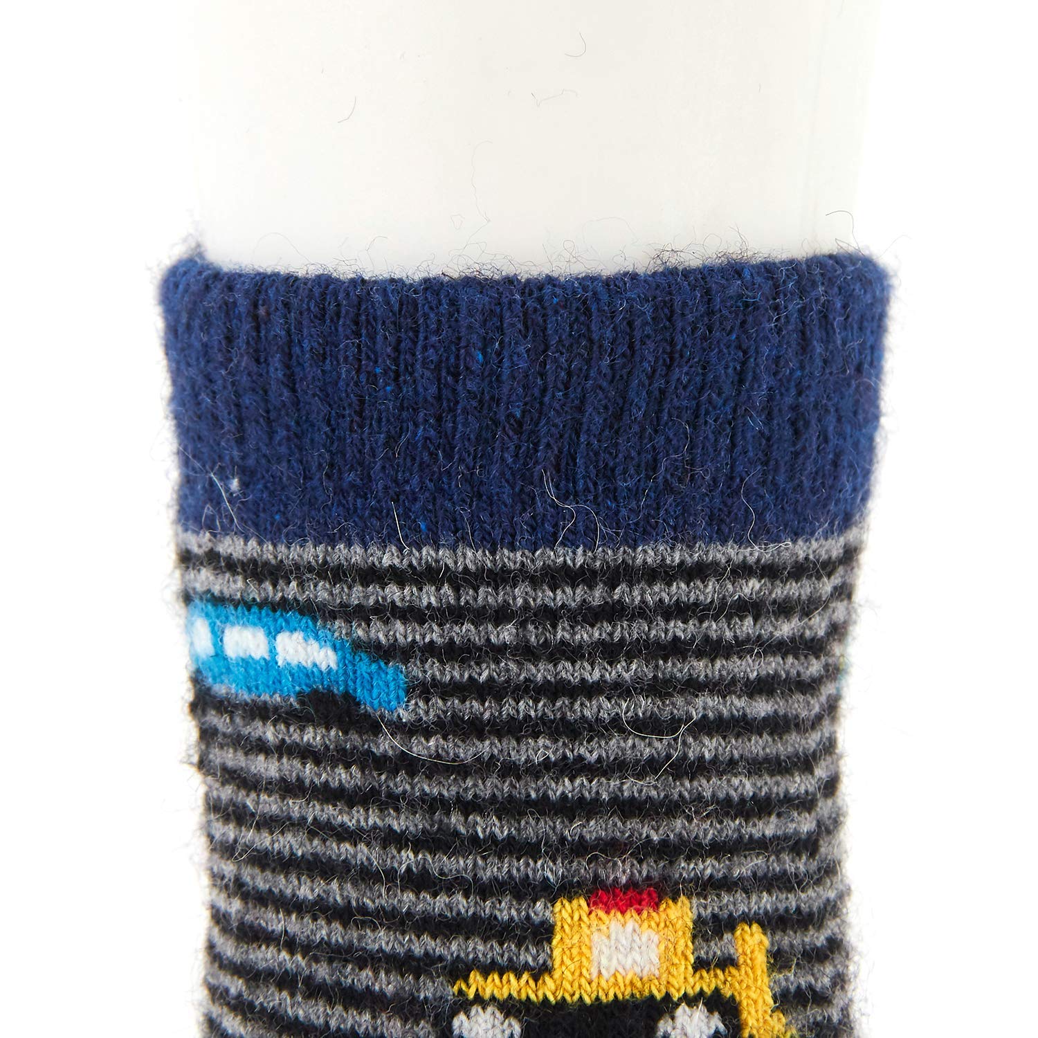 Warm Wool Socks for Boys - 6 Pairs Kids Winter Thermal Crew Socks for Outdoor Play