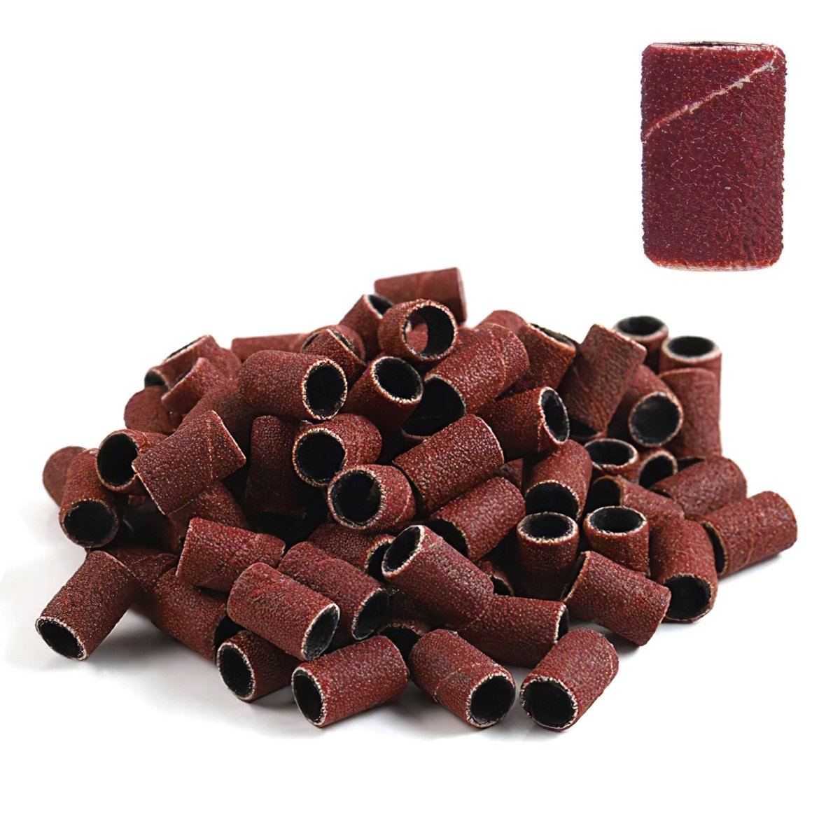 100pcs Nail Art Sanding Bands for Manicure & Pedicure - 180 Grit Nail Drill Bits for Professional Nail Care - Perfect for Salon, Home Use & DIY Nail Art