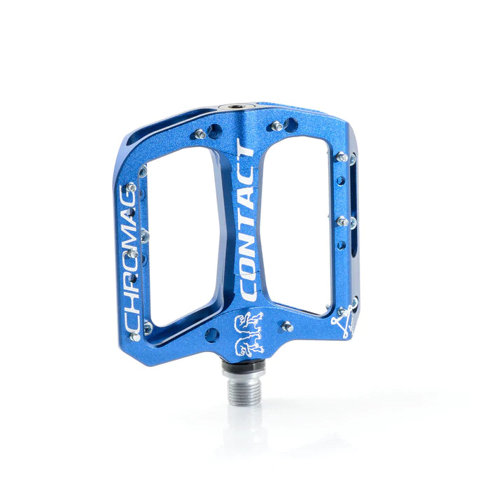 Chromag Contact Bicycle Pedals - MTB Flat Pedals for Mountain Biking & BMX - Durable CNC Machined Platform Pedals with Replaceable Pins - Perfect for Trail Riding, Downhill & Urban Cycling