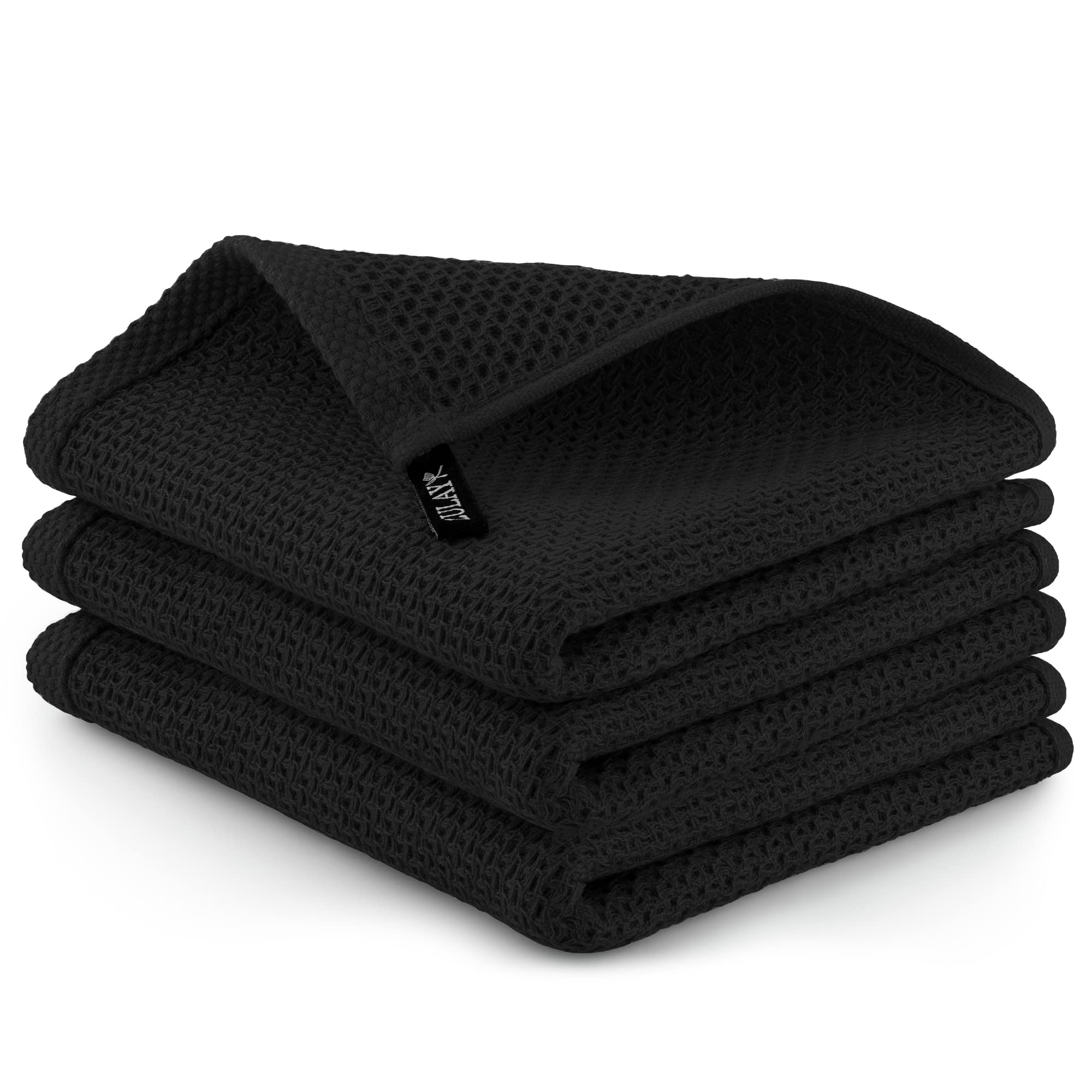 Zulay Premium 3-Pack 100% Cotton Waffle Weave Kitchen Towels - 13x28