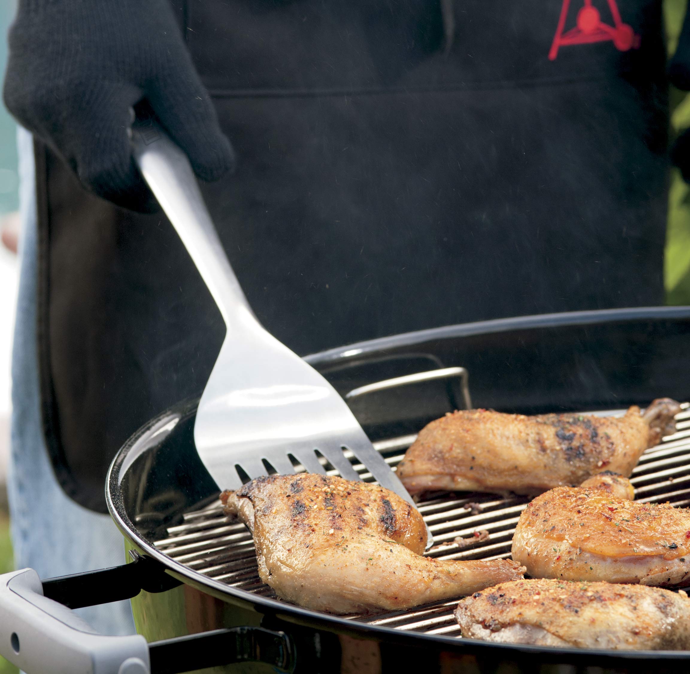 Weber Premium 2-Piece Stainless Steel BBQ Grill Tool Set - Spatula & Tongs for Outdoor Grilling, Backyard Cookouts, and Camping