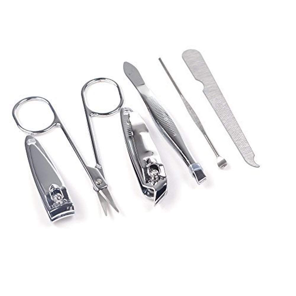 7 in 1 Professional Manicure Pedicure Kit - Nail Clippers, Scissors, Cleaning Knife, Blackhead & Acne Removal Tools with Travel Case - Perfect for Home, Salon & Travel Grooming Essentials
