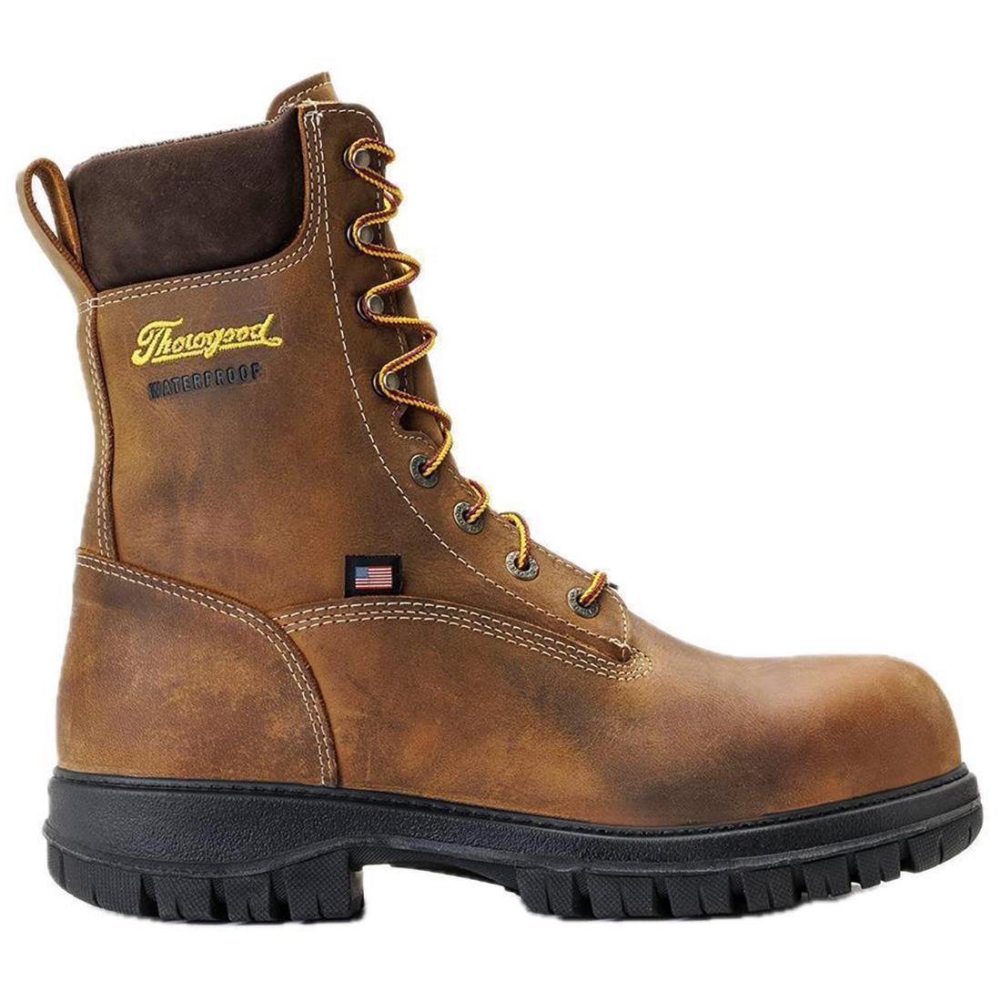 Genesis Series 8 Nano Toe Insulated Waterproof Work Boots - Chestnut Brown for Men - Perfect for Construction, Hiking & Winter Outdoor Activities