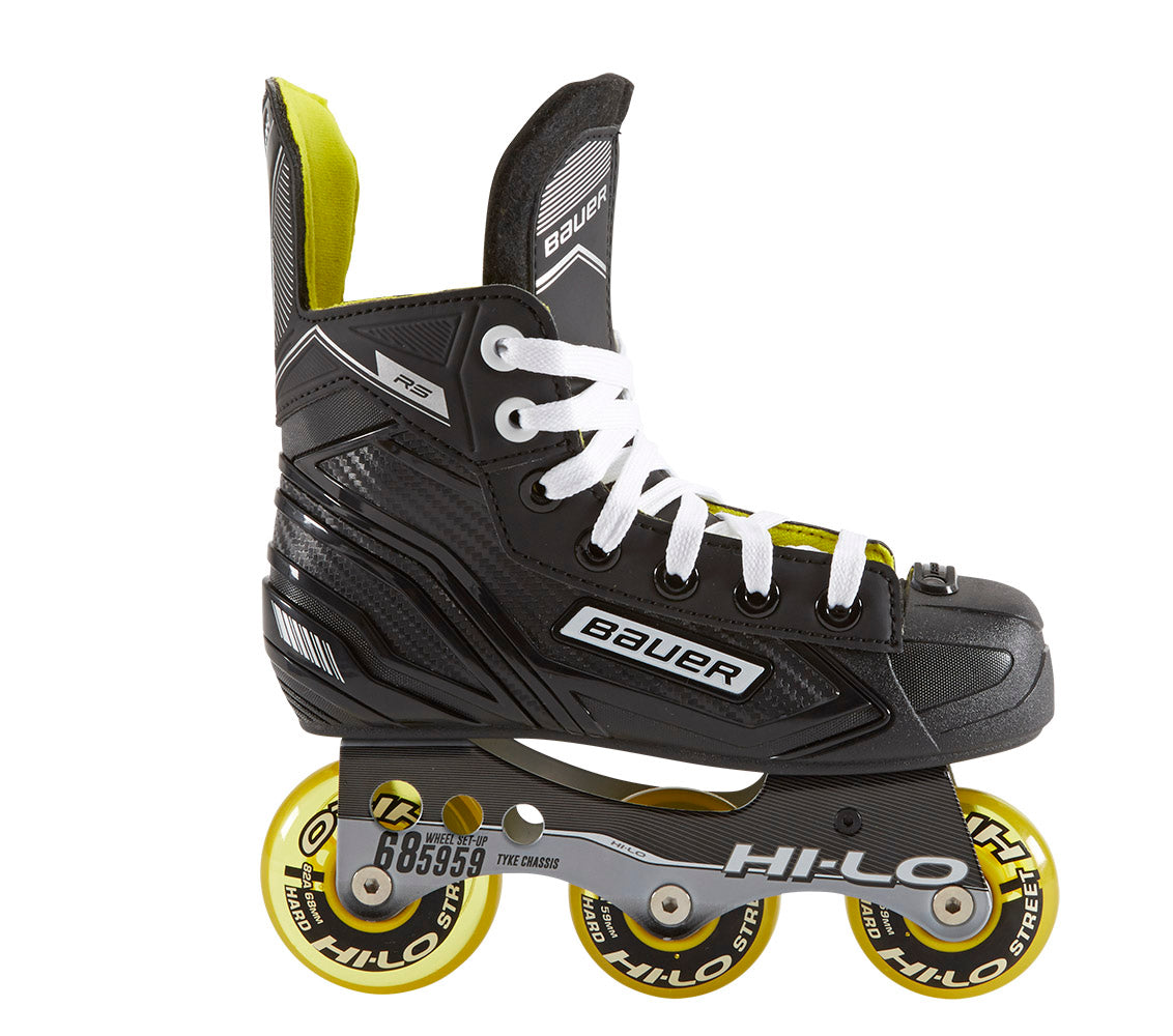 Bauer RS Youth Roller Hockey Skates - Lightweight & Durable Inline Skates for Kids - Perfect for Street Hockey, Rink Play & Outdoor Sports