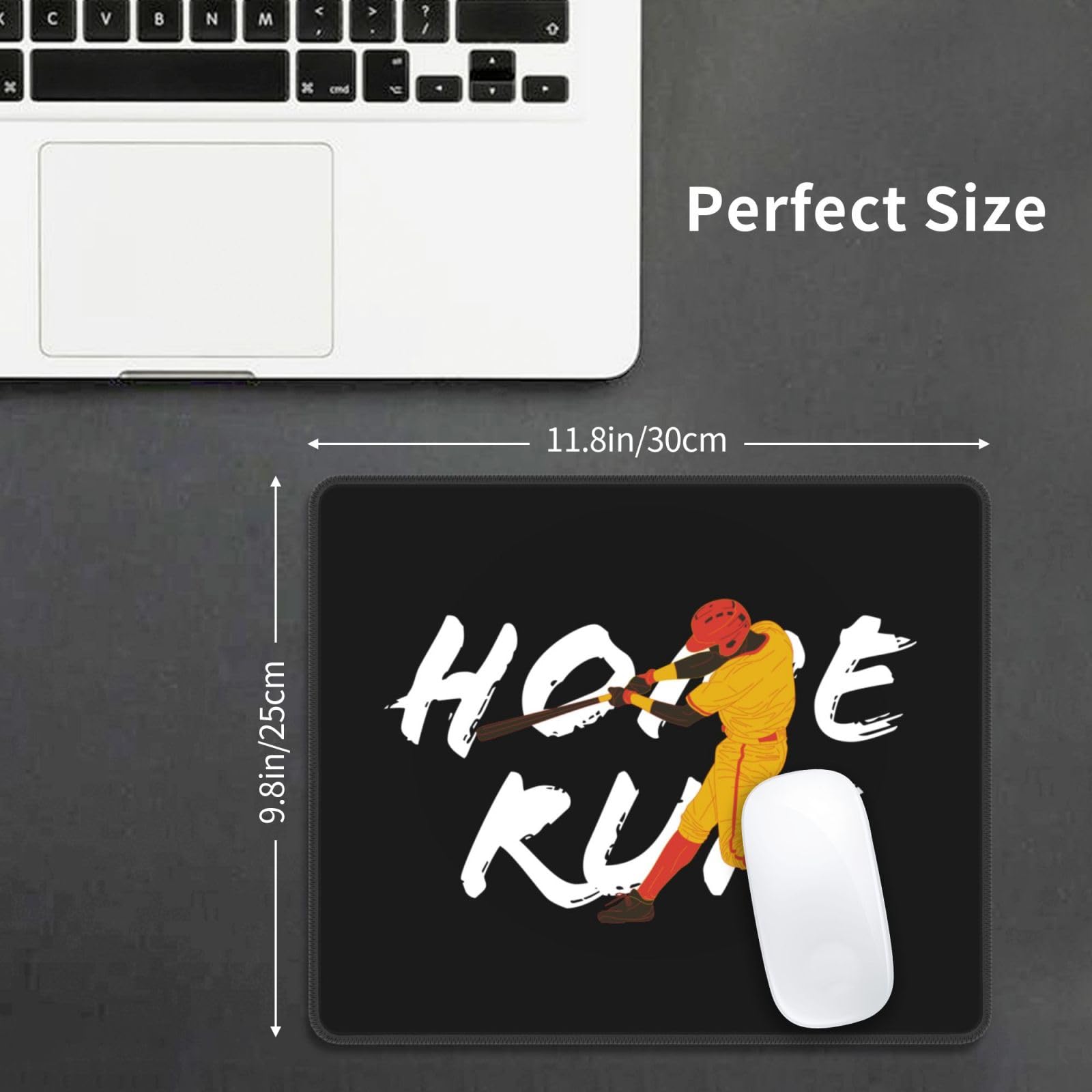 SIYTUAU Baseball Players in Action Mouse Pad - Waterproof, Non-Slip Rubber Gaming Mousepad (10x12 Inches) for Laptop, Office & PC - Perfect for Baseball Fans & Gamers