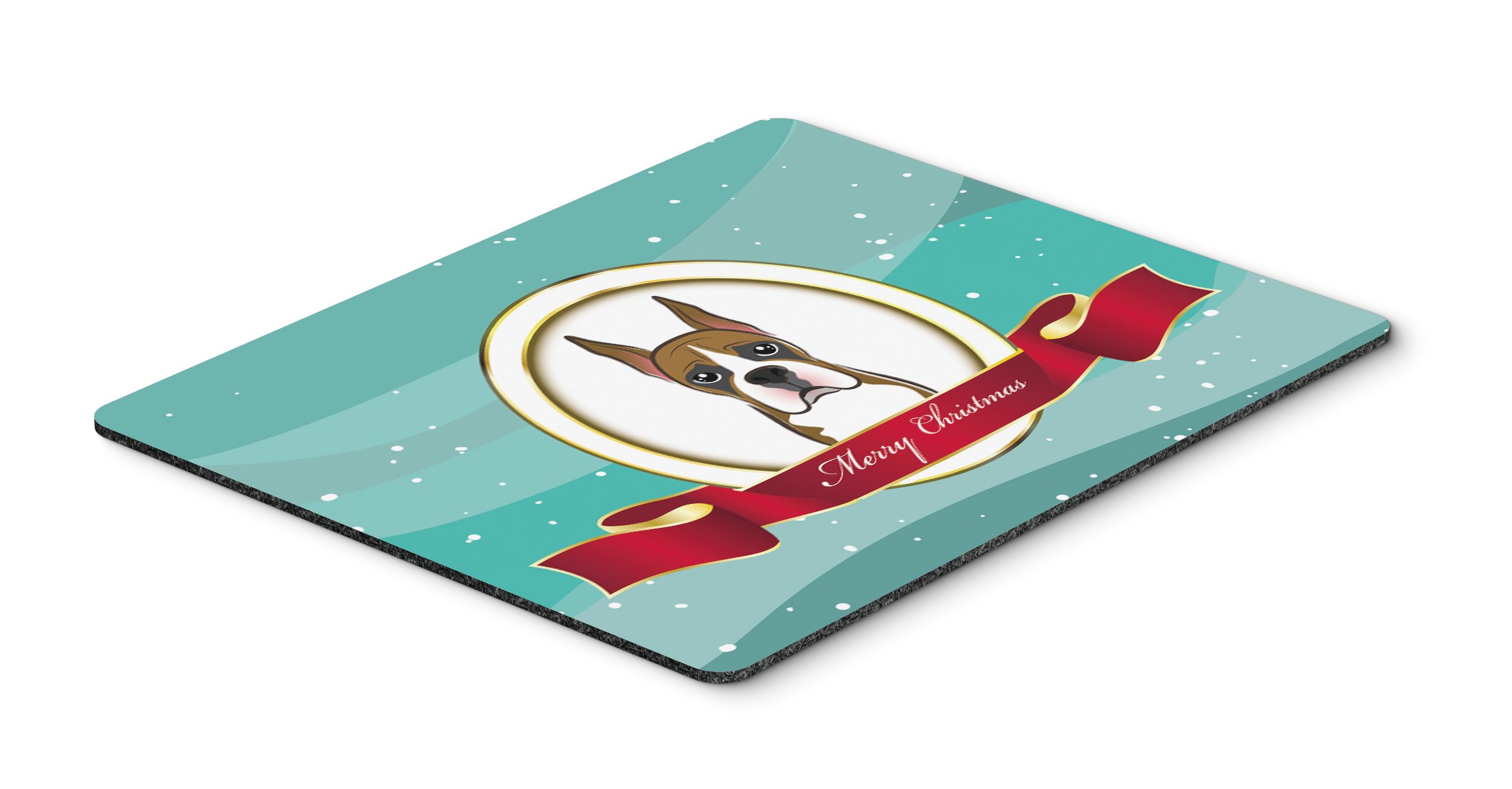 Boxer Merry Christmas Mouse Pad - Large Washable Mouse Mat for Home Office, Gaming & Computers - Hot Pad & Trivet - Perfect for Holiday Decor & Workspace