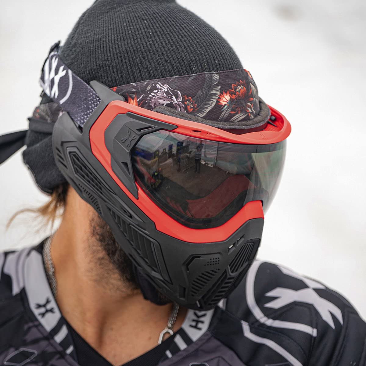 HK Army SLR Paintball & Airsoft Mask with Thermal Anti-Fog HD Lens - Lightweight Tactical Face Protection for Outdoor Sports & Extreme Activities
