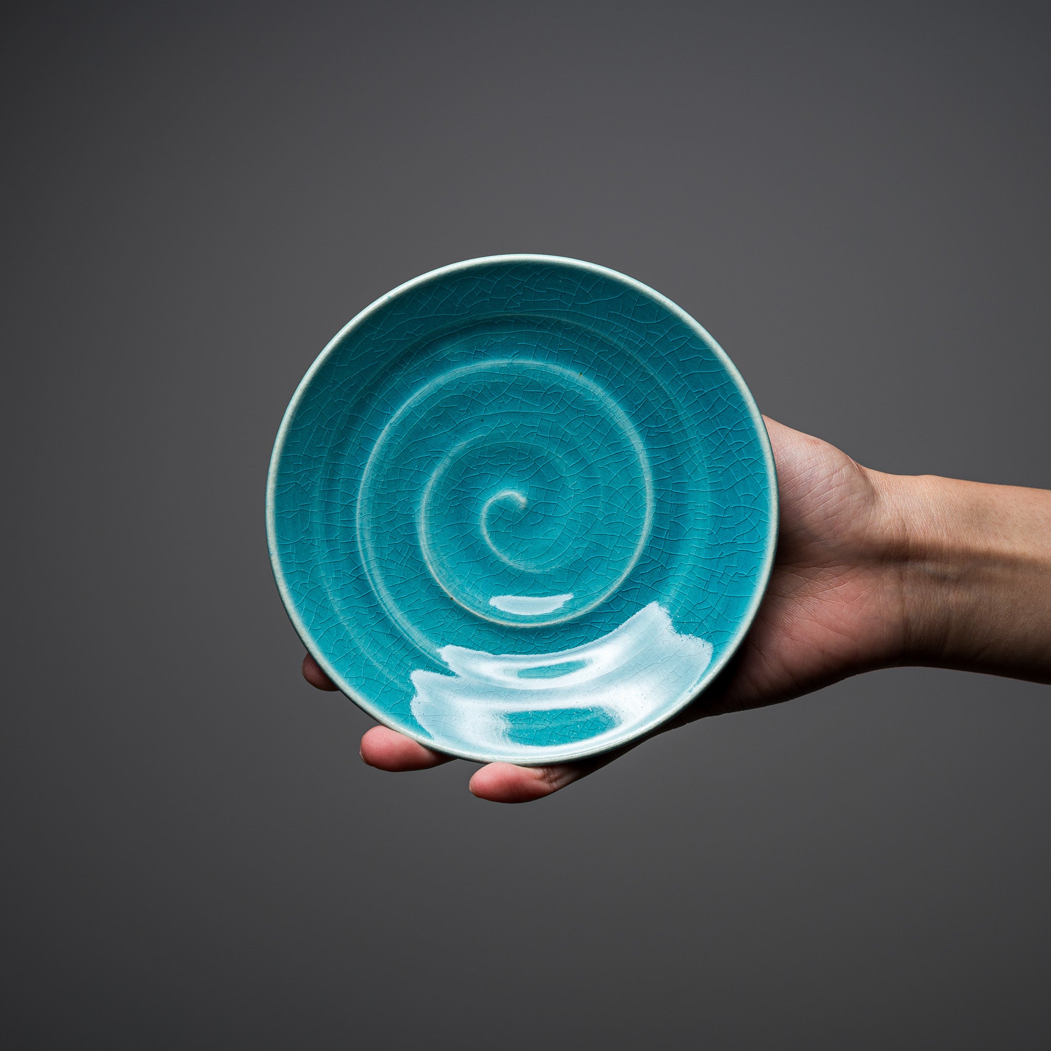 NINSHU 13 cm Single Plate - Souku Blue Ceramic Dish for Japanese Cuisine, Sushi, Desserts & Home Decor