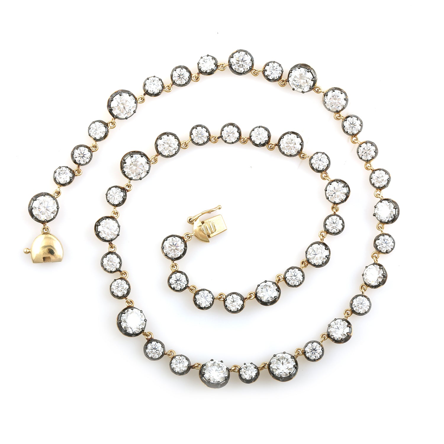 14K Yellow Gold Moissanite Gemstone Prong Wedding Choker Necklace - Elegant Bridal Jewelry for Weddings, Anniversaries & Special Occasions
