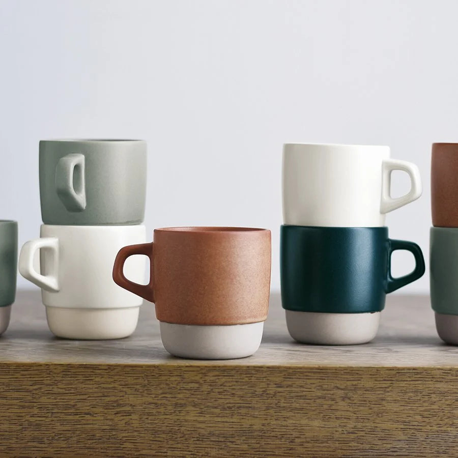 KINTO Stacking Slow Coffee Style Mug - 320ml Ceramic Coffee Cup for Pour Over & Drip Coffee | Perfect for Home, Office & Cafe Use