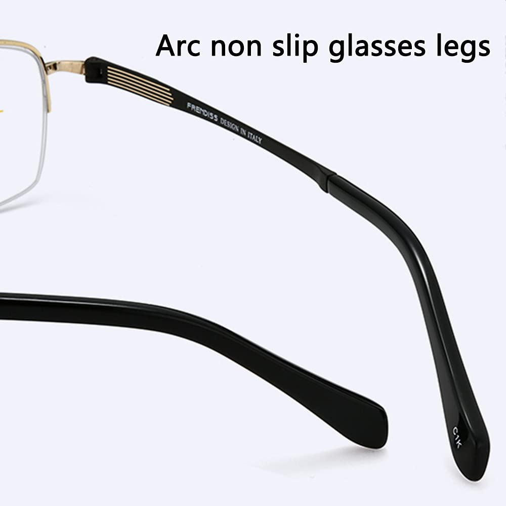 Smart Zoom Anti-Fatigue Reading Glasses for Men & Women - Photochromic Polarized Sunglasses with UV400 Protection (+2.50 Strength, Gold Frame) - Perfect for Office Work, Driving, and Outdoor Activities